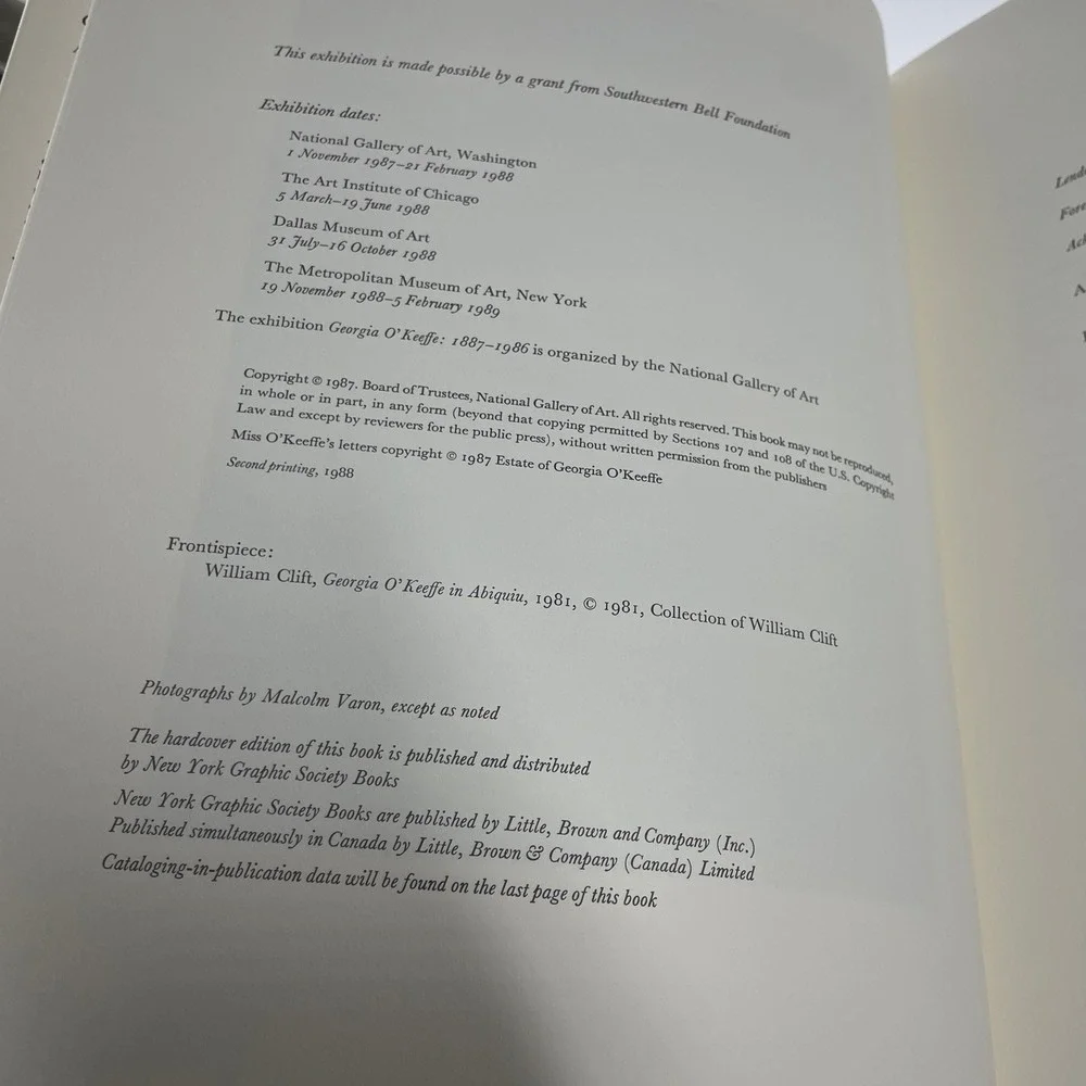 Georgia O'Keeffe Art and Letters Hardcover Book 1987 First Edition Cowart